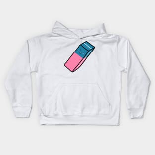 Cute Pink and Blue eraser Kids Hoodie